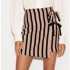 Striped Wrap Mini Skirt NEW